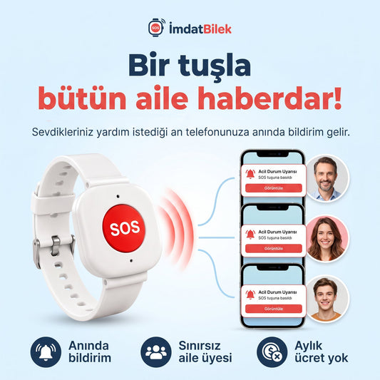 İmdatBilek SOS acil durum bilekliği – bir tuşla bütün aile haberdar